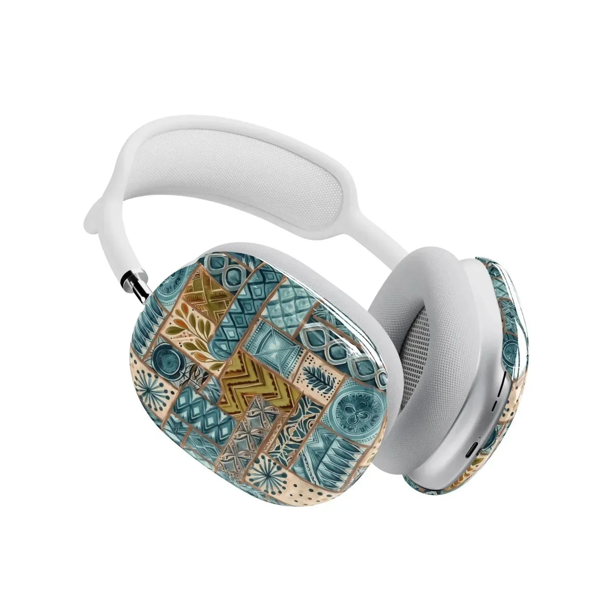 Lagoon Current Tapa Cloth AirPods Max Case - The Global Wanderer