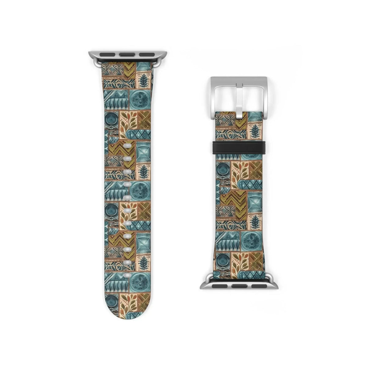 Lagoon Current Tapa Cloth Apple Watch Band - The Global Wanderer