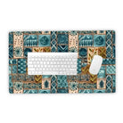 Lagoon Current Tapa Cloth Desk Mat - The Global Wanderer