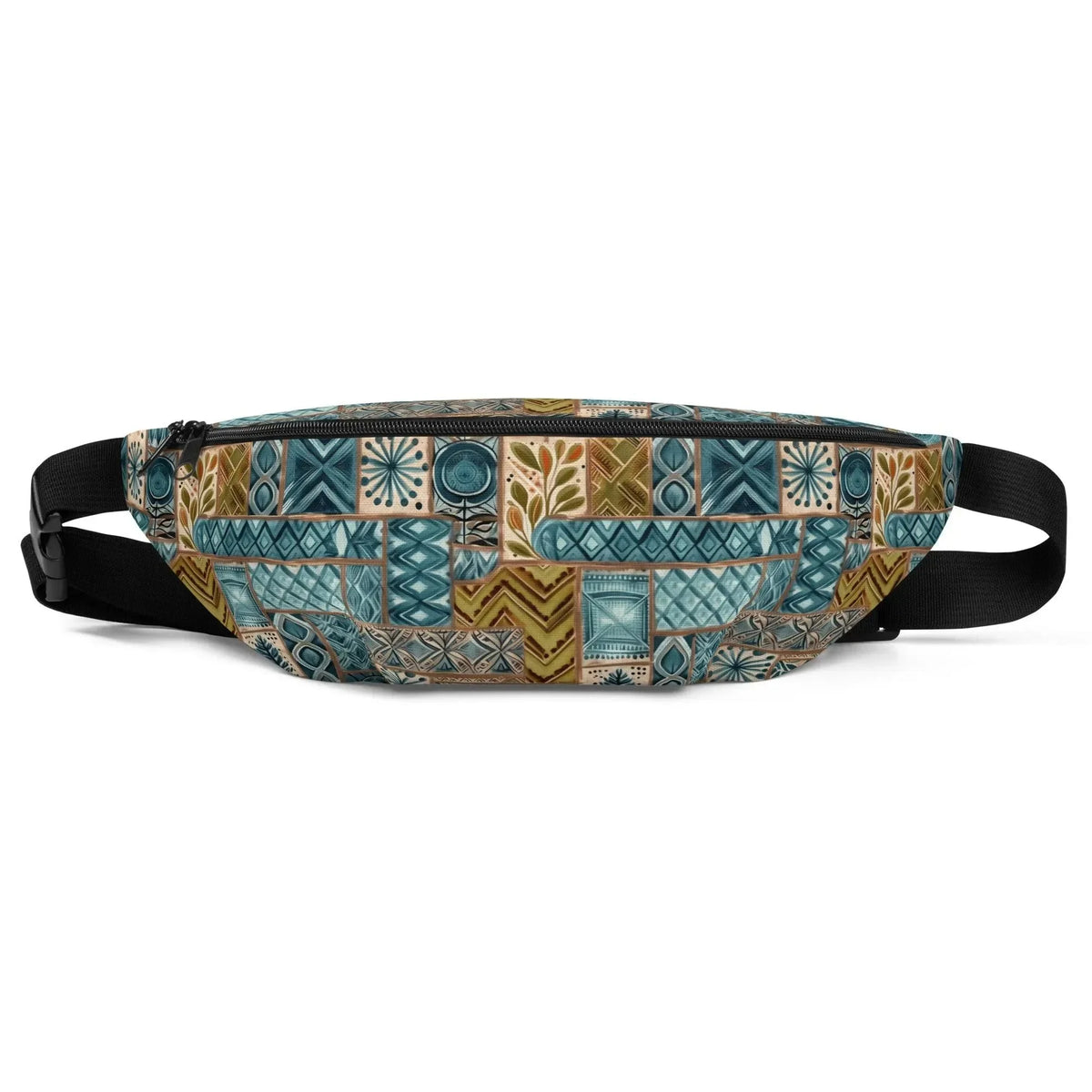 Lagoon Current Tapa Cloth Fanny Pack - The Global Wanderer