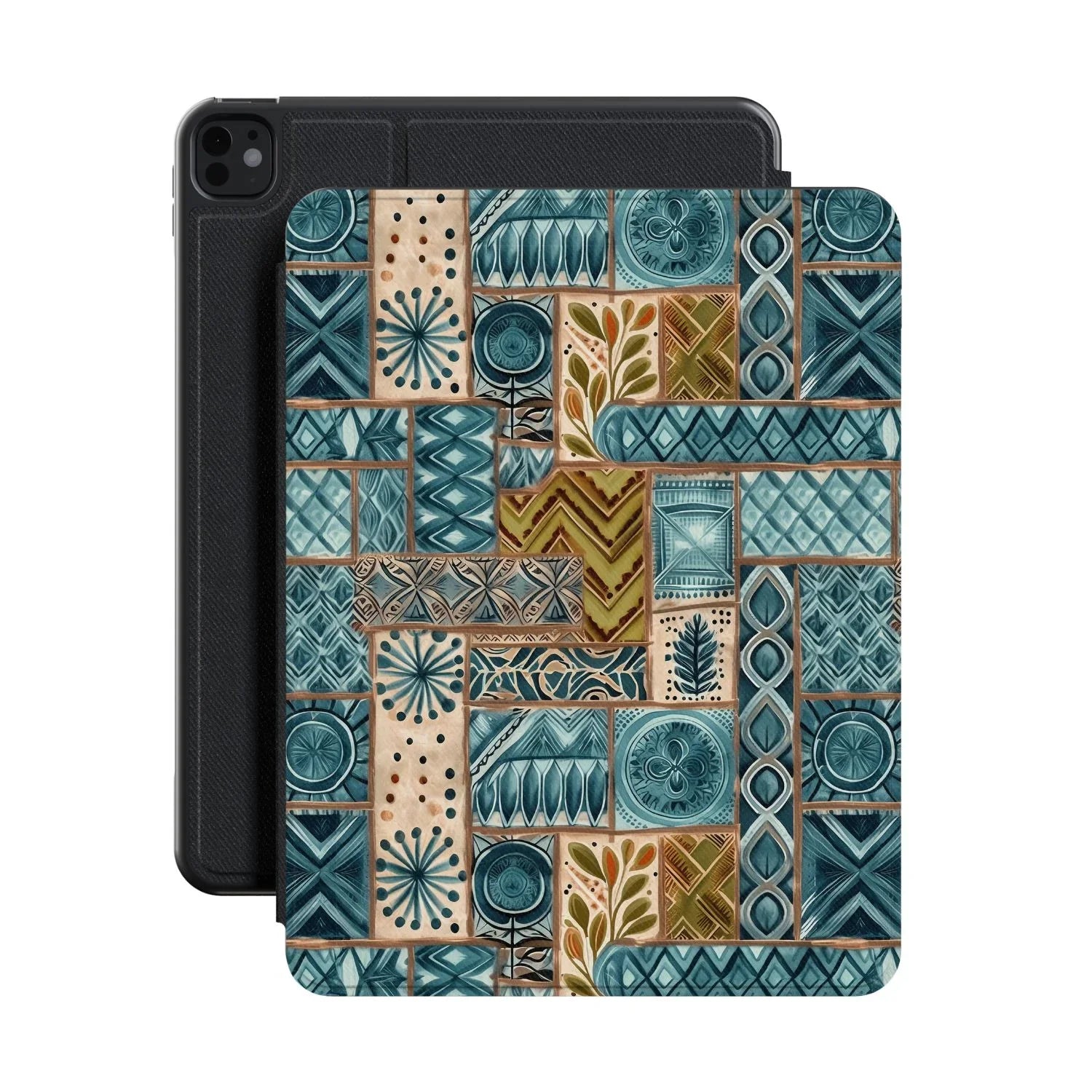Lagoon Current Tapa Cloth iPad Case - The Global Wanderer
