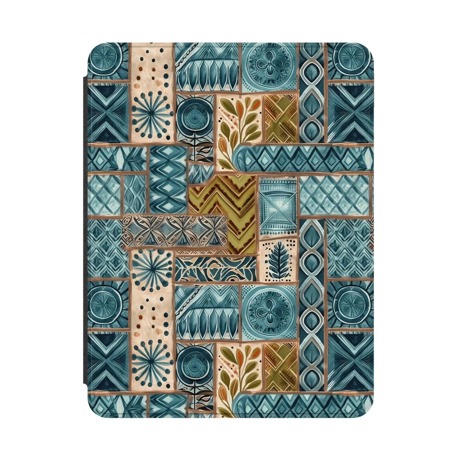 Lagoon Current Tapa Cloth iPad Case - The Global Wanderer
