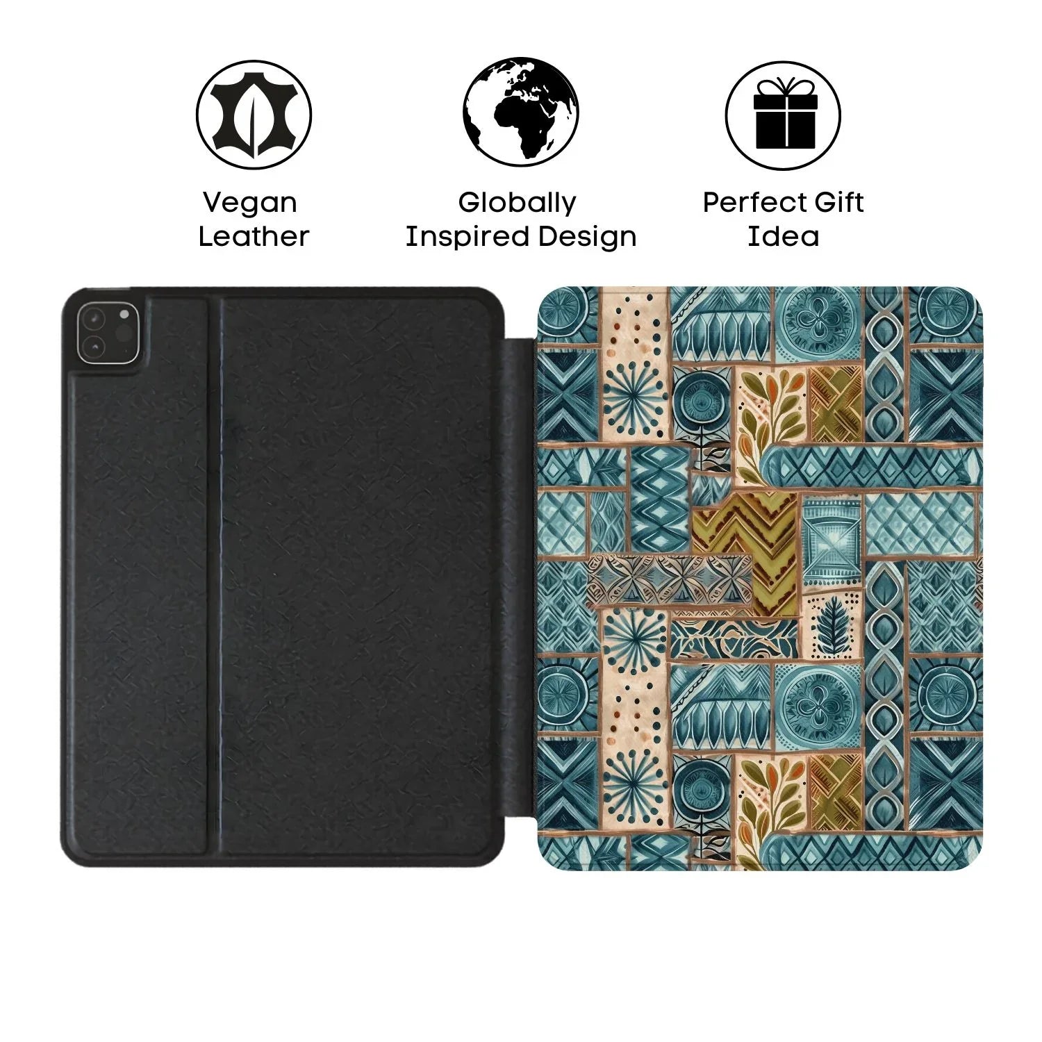 Lagoon Current Tapa Cloth iPad Case - The Global Wanderer