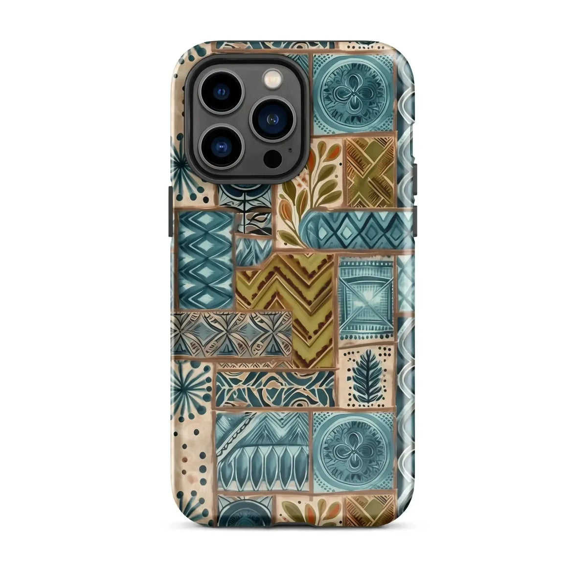Lagoon Current Tapa Cloth iPhone Case - The Global Wanderer