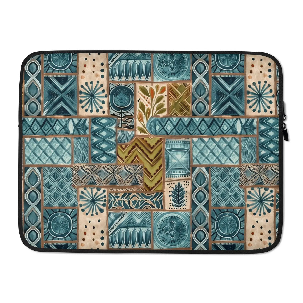Lagoon Current Tapa Cloth Laptop Case - The Global Wanderer
