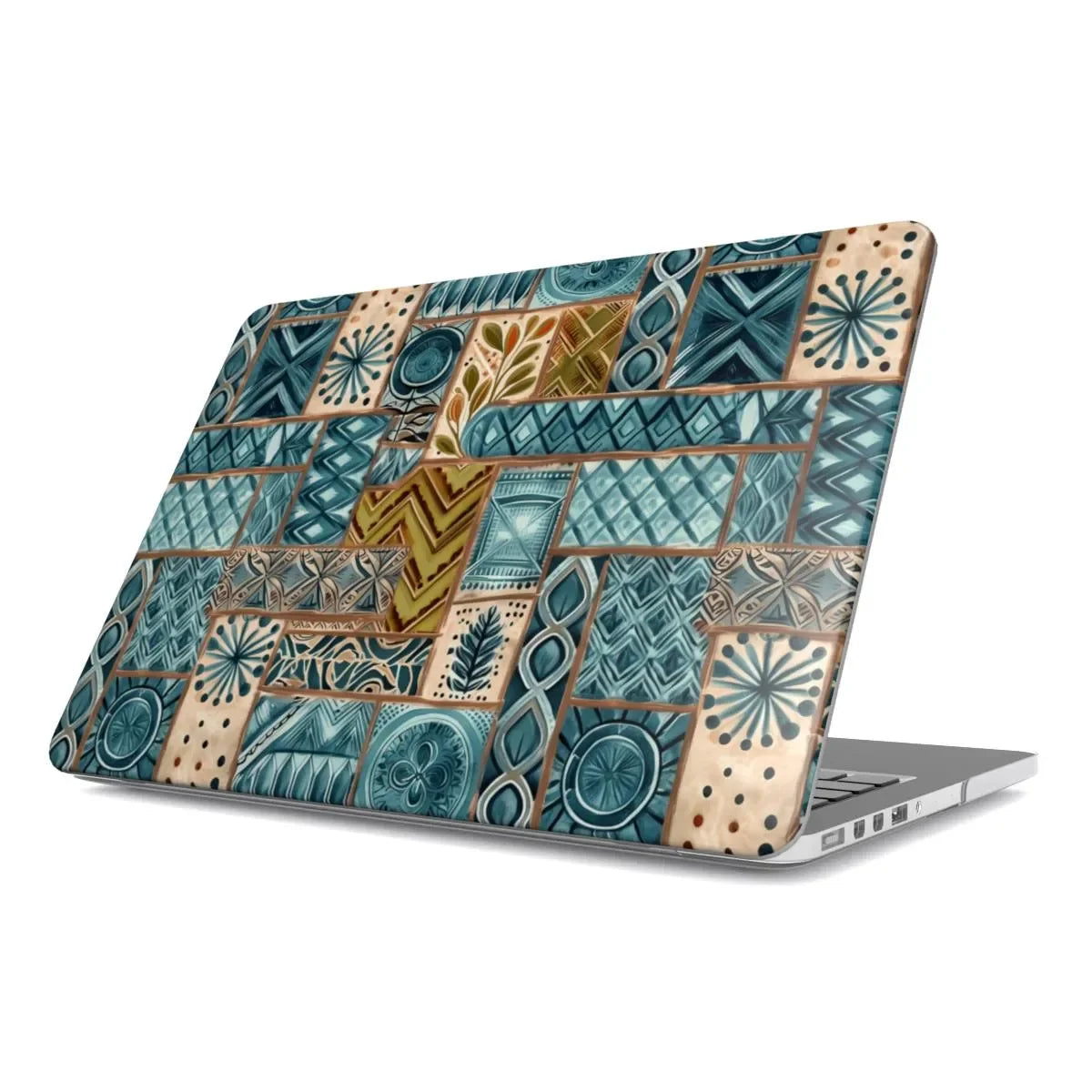 Lagoon Current Tapa Cloth MacBook Case - The Global Wanderer