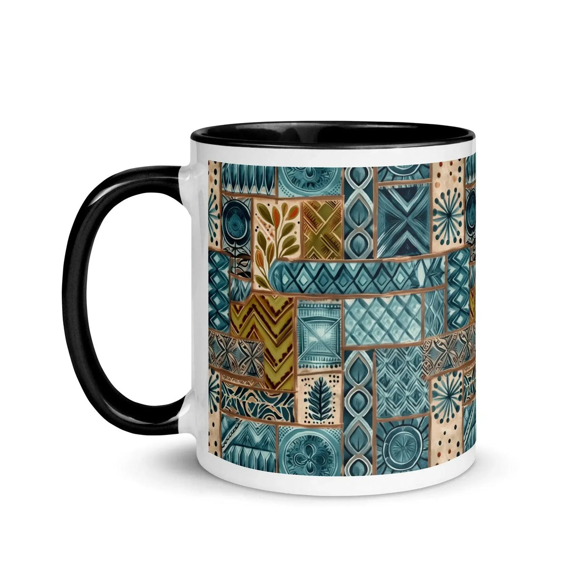Lagoon Current Tapa Cloth Mug - The Global Wanderer