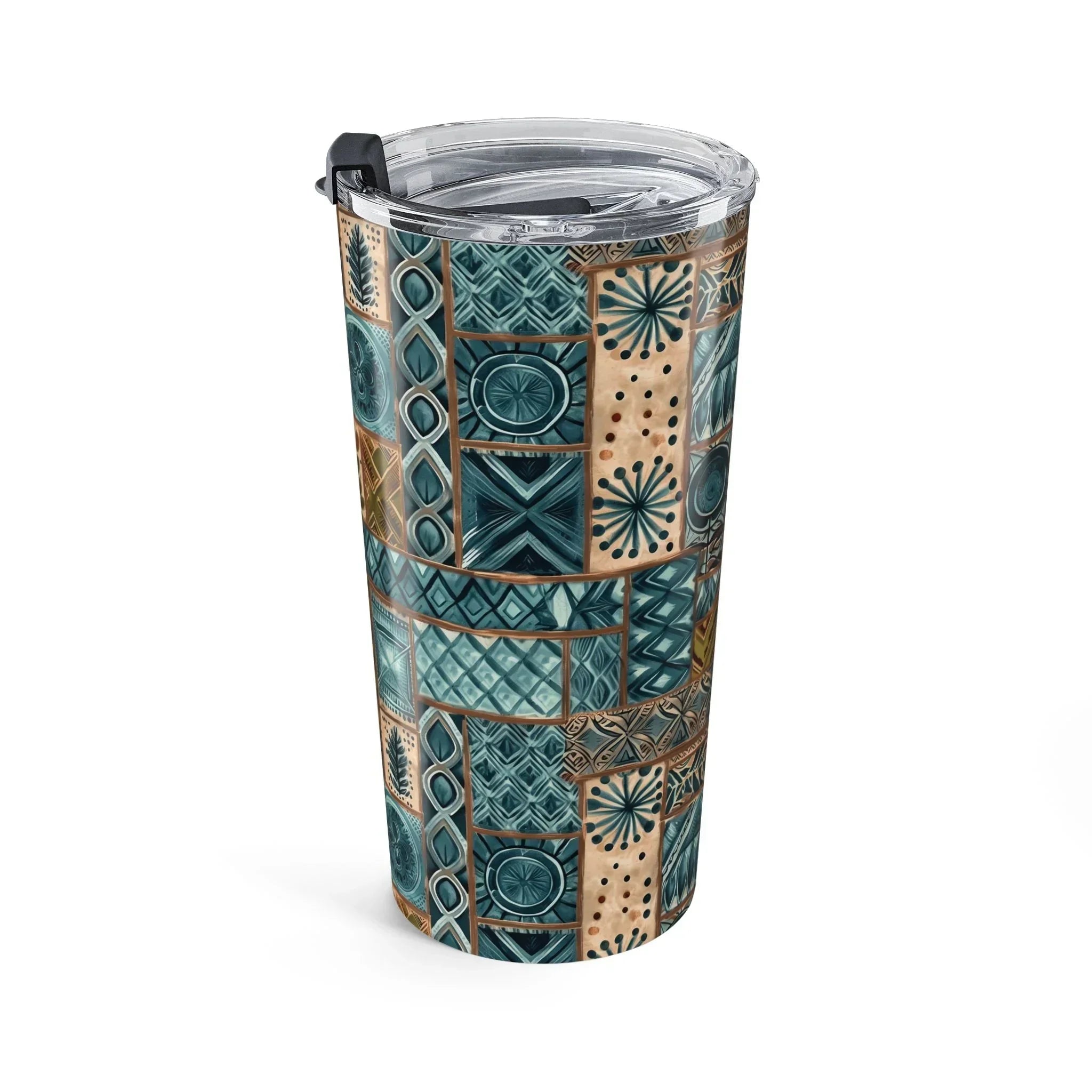 Lagoon Current Tapa Cloth Tumbler - The Global Wanderer