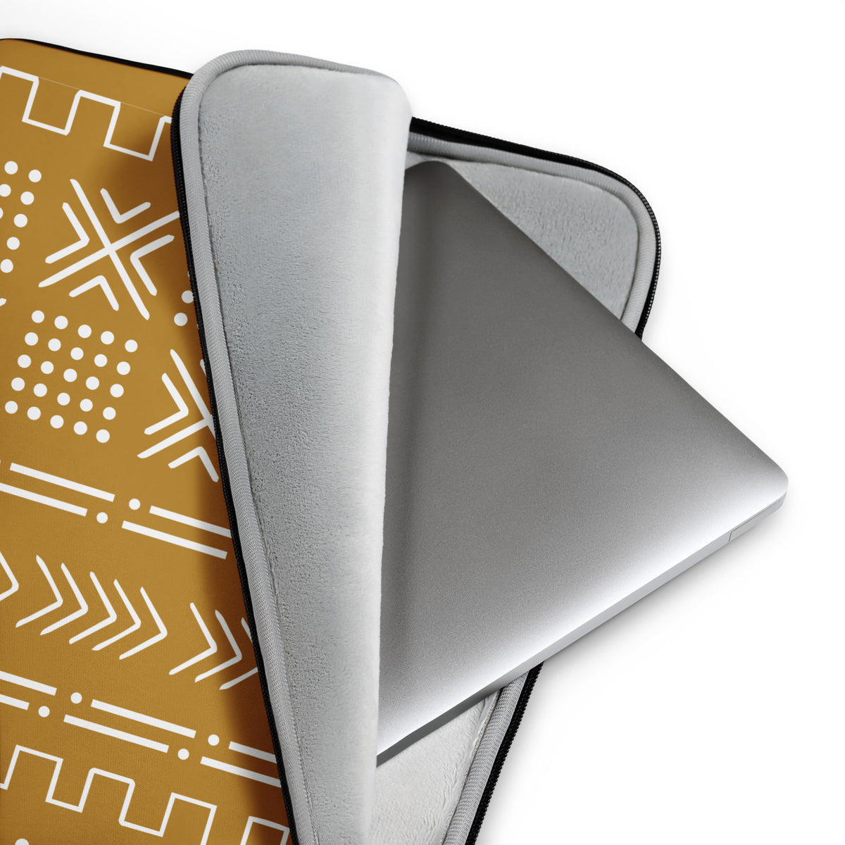 Savanna Ochre Mud Cloth Laptop Case - The Global Wanderer