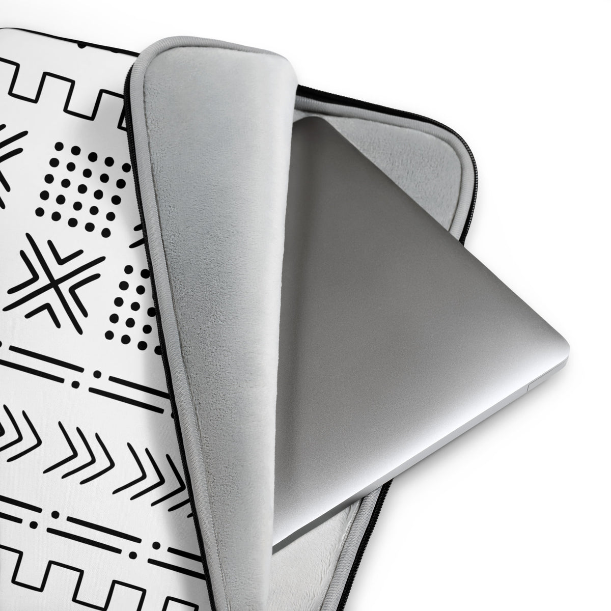 Djenné Ivory Mud Cloth Laptop Case - The Global Wanderer
