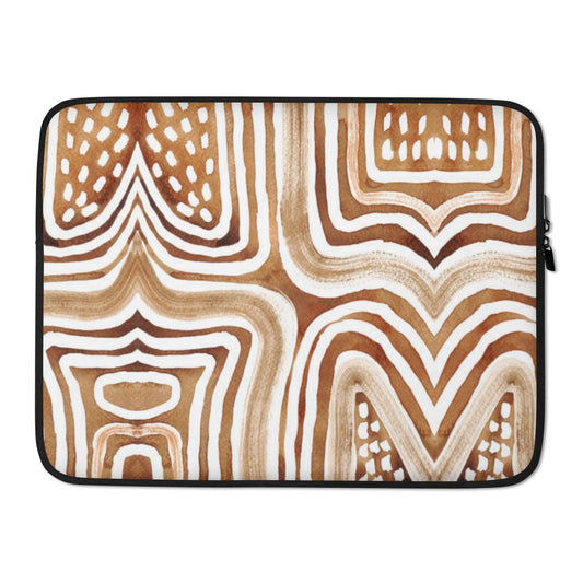 African Mud Lines Laptop Case