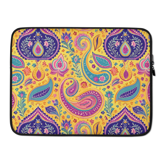 Indian Whimsical Paisley Laptop Case - The Global Wanderer