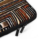 Cocoa Lines Mud Cloth Laptop Case - The Global Wanderer