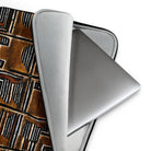 Cocoa Lines Mud Cloth Laptop Case - The Global Wanderer