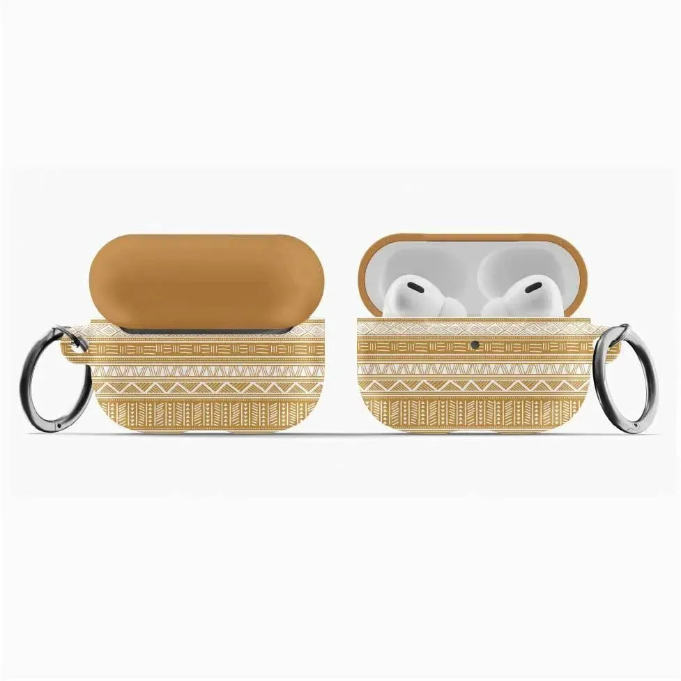African Print AirPod Pro Case - Light Yellow - The Global Wanderer