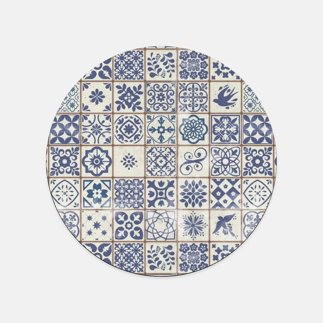 Portuguese Azulejo Tile Mouse Pad - The Global Wanderer