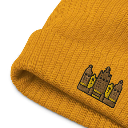 Malian Great Mosque Embroidered Beanie - The Global Wanderer