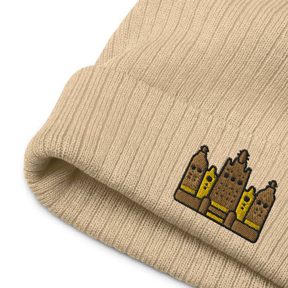 Malian Great Mosque Embroidered Beanie - The Global Wanderer