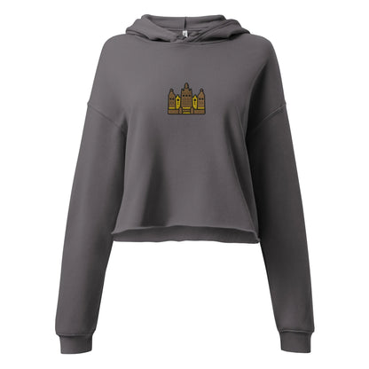 Malian Great Mosque Embroidered Cropped Hoodie - The Global Wanderer