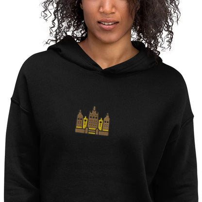 Malian Great Mosque Embroidered Cropped Hoodie - The Global Wanderer