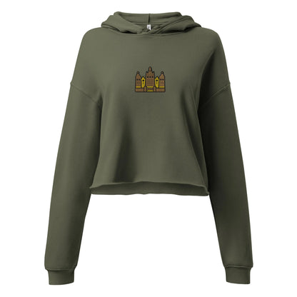 Malian Great Mosque Embroidered Cropped Hoodie - The Global Wanderer