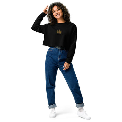 Malian Great Mosque Embroidered Cropped Sweatshirt - The Global Wanderer