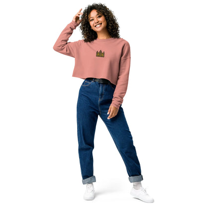 Malian Great Mosque Embroidered Cropped Sweatshirt - The Global Wanderer