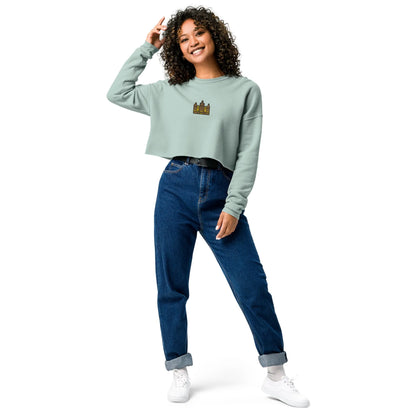 Malian Great Mosque Embroidered Cropped Sweatshirt - The Global Wanderer