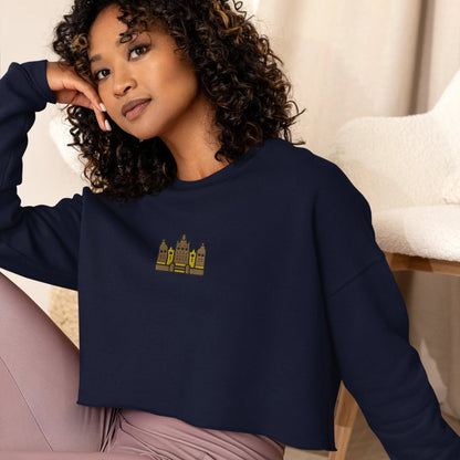 Malian Great Mosque Embroidered Cropped Sweatshirt - The Global Wanderer