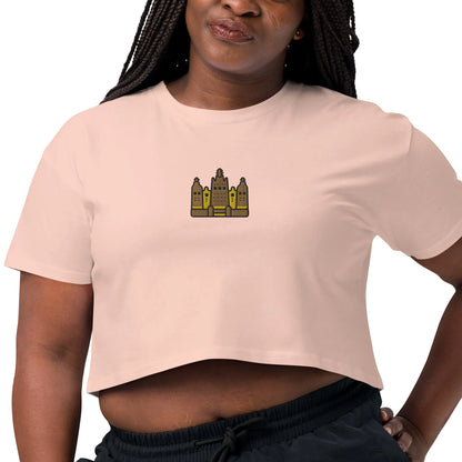 Malian Great Mosque Embroidered Cropped T-Shirt - The Global Wanderer