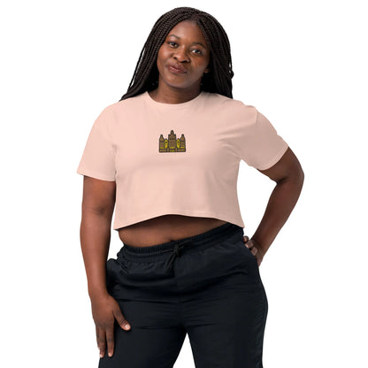 Malian Great Mosque Embroidered Cropped T-Shirt - The Global Wanderer