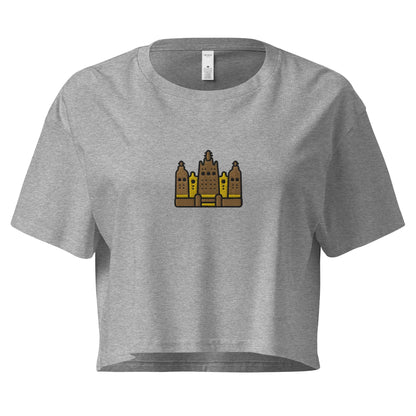 Malian Great Mosque Embroidered Cropped T-Shirt - The Global Wanderer