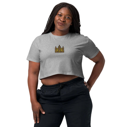 Malian Great Mosque Embroidered Cropped T-Shirt - The Global Wanderer