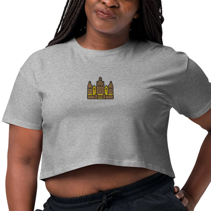 Malian Great Mosque Embroidered Cropped T-Shirt - The Global Wanderer