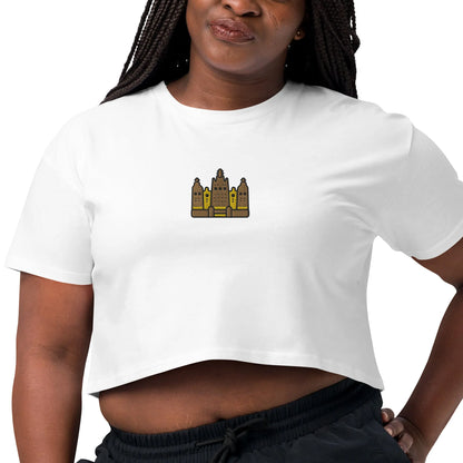 Malian Great Mosque Embroidered Cropped T-Shirt - The Global Wanderer