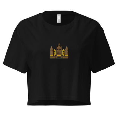 Malian Great Mosque Embroidered Cropped T-Shirt - The Global Wanderer