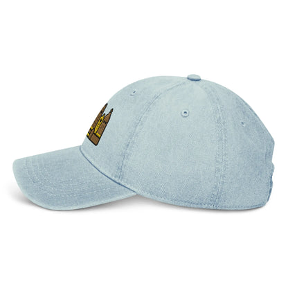 Malian Great Mosque Embroidered Denim Dad Hat - The Global Wanderer