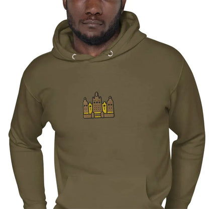 Malian Great Mosque Embroidered Hoodie - The Global Wanderer