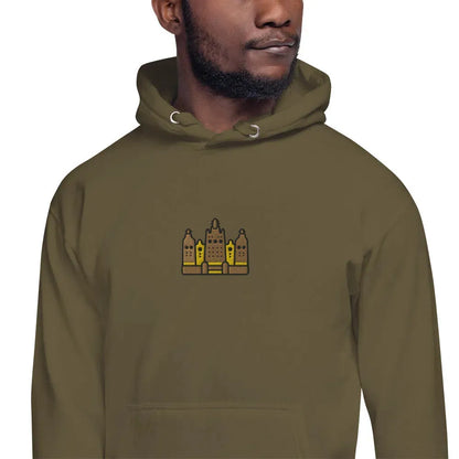 Malian Great Mosque Embroidered Hoodie - The Global Wanderer