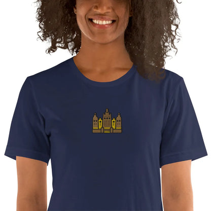 Malian Great Mosque Embroidered T-Shirt - The Global Wanderer