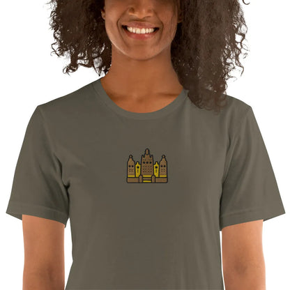 Malian Great Mosque Embroidered T-Shirt - The Global Wanderer