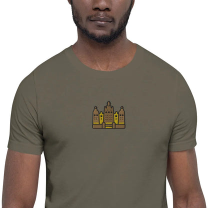 Malian Great Mosque Embroidered T-Shirt - The Global Wanderer