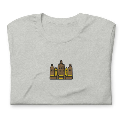 Malian Great Mosque Embroidered T-Shirt - The Global Wanderer