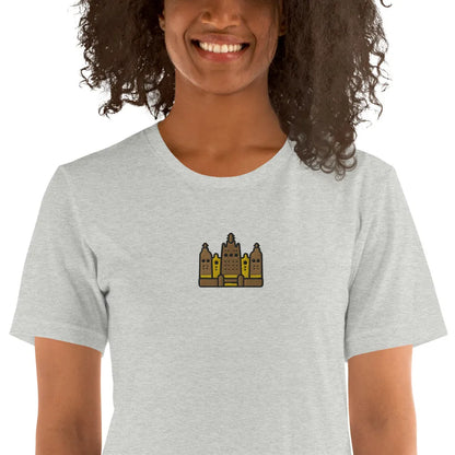 Malian Great Mosque Embroidered T-Shirt - The Global Wanderer