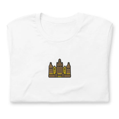 Malian Great Mosque Embroidered T-Shirt - The Global Wanderer