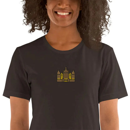 Malian Great Mosque Embroidered T-Shirt - The Global Wanderer