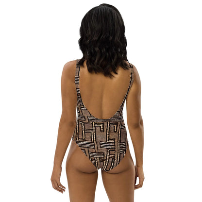 Malian Mud Cloth One-Piece Swimsuit - The Global Wanderer