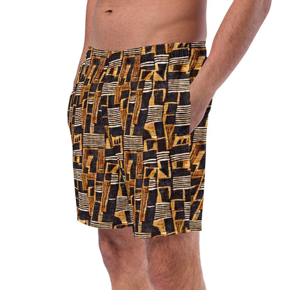 Malian Mud Cloth Recycled Men's Swim Trunks - The Global Wanderer