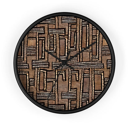 Malian Mud Cloth Wall Clock - The Global Wanderer