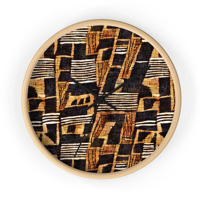 Malian Mud Cloth Wall Clock - The Global Wanderer